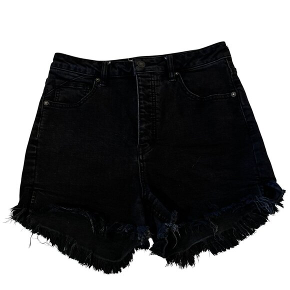 We The Free by Free People CRVY High Rise Black Denim Shorts – Size 29 - Picture 2 of 8